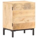 Table de chevet 40x30x51 cm Bois de manguier solide – Image 9