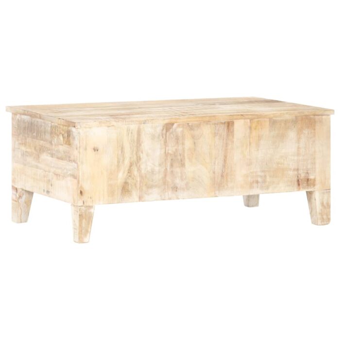 Table basse 100x55x40 cm Bois d'acacia brut – Image 3
