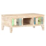 Table basse 100x55x40 cm Bois d'acacia brut – Image 8