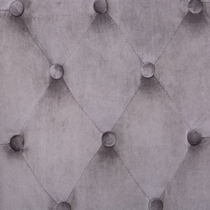 Chaises à manger lot de 2 gris velours – Image 2