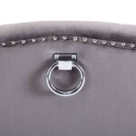 Chaises à manger lot de 2 gris velours – Image 7