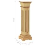Support pilier carré à plantes Bois clair 17x17x66 cm MDF – Image 5