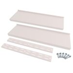 Étagères murales flottantes à 2 niveaux 2 pcs Inox 240x30 cm – Image 2