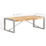 Table basse 120x60x40 cm Bois de manguier brut – Image 5