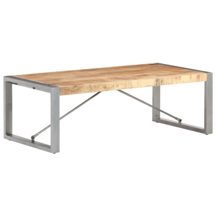 Table basse 120x60x40 cm Bois de manguier brut – Image 6