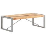 Table basse 120x60x40 cm Bois de manguier brut – Image 8