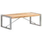 Table basse 120x60x40 cm Bois de manguier brut – Image 9