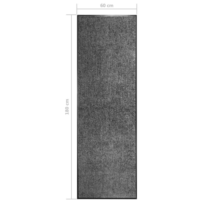 Paillasson lavable Anthracite 60x180 cm – Image 5
