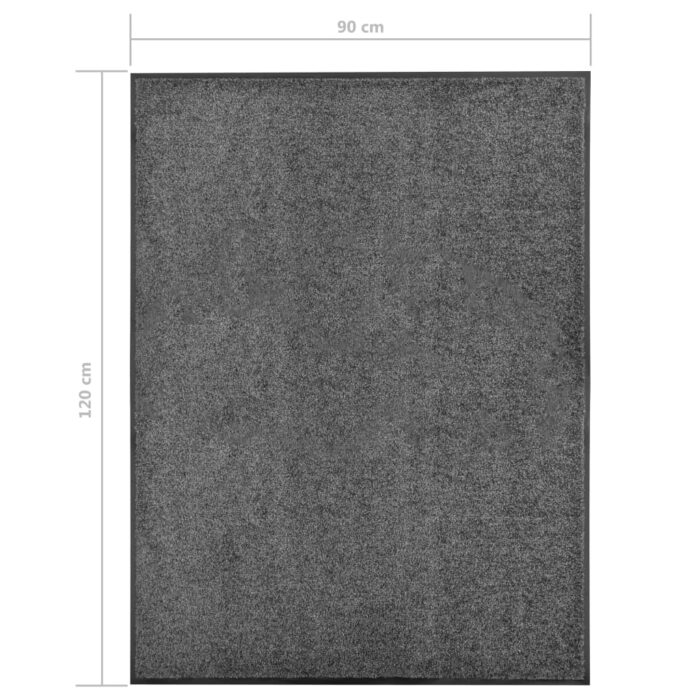 Paillasson lavable Anthracite 90x120 cm – Image 5