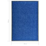 Paillasson lavable Bleu 60x90 cm – Image 5