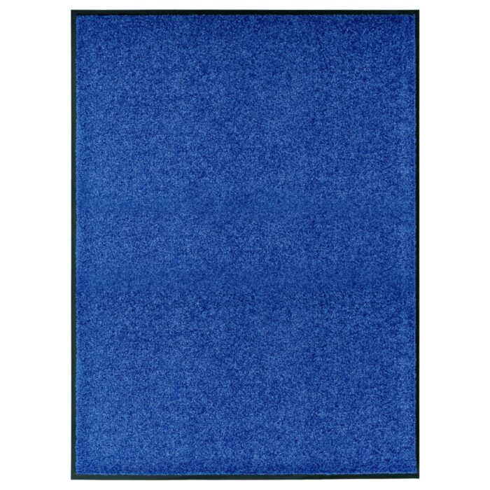 Paillasson lavable Bleu 90x120 cm – Image 1