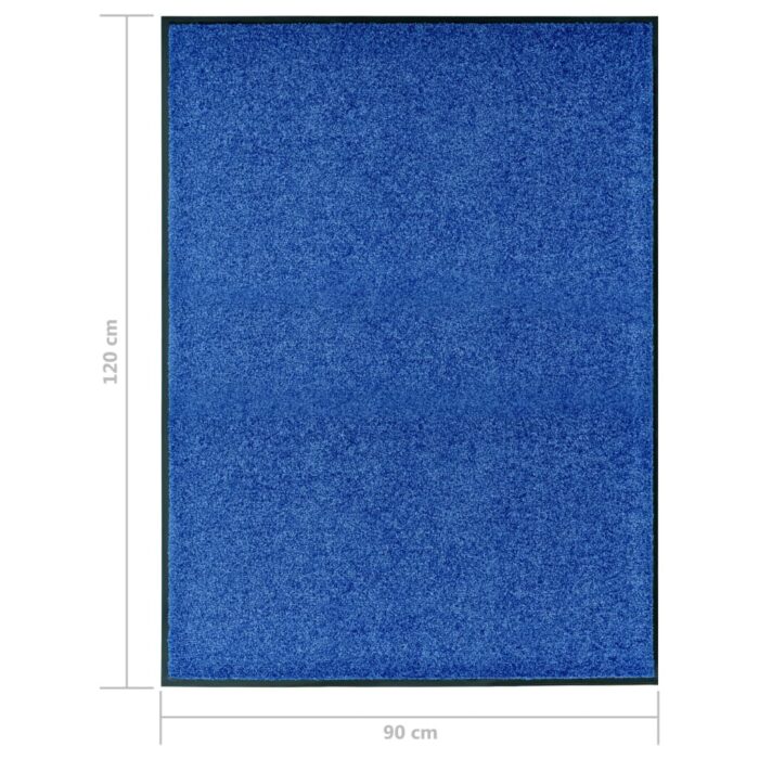 Paillasson lavable Bleu 90x120 cm – Image 5