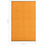 Paillasson lavable Orange 90x150 cm – Image 5