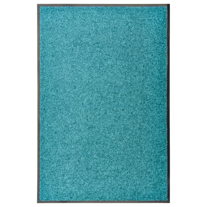 Paillasson lavable Cyan 60x90 cm – Image 1