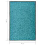 Paillasson lavable Cyan 60x90 cm – Image 5