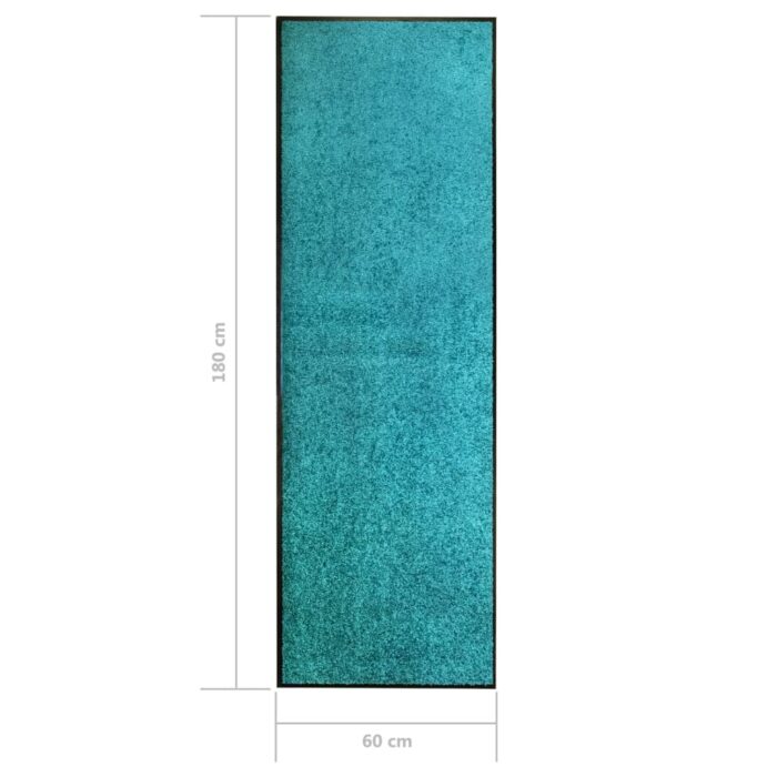 Paillasson lavable Cyan 60x180 cm – Image 5