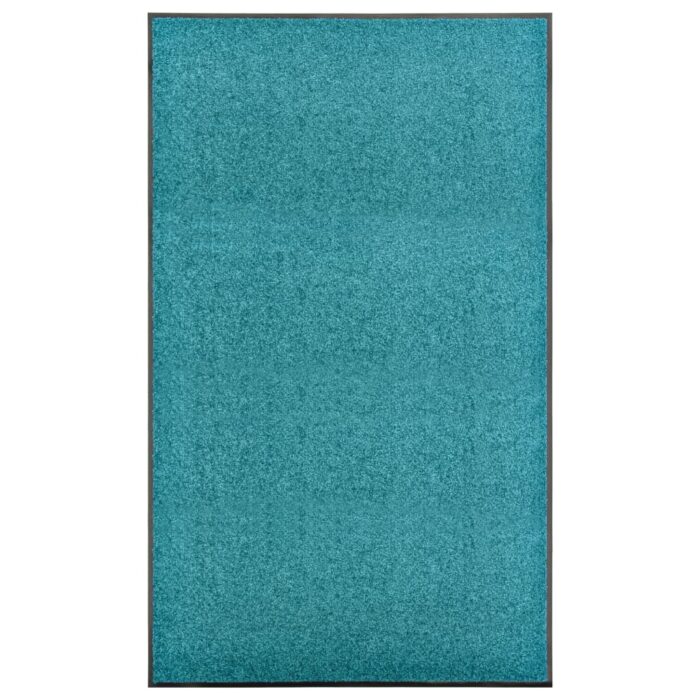 Paillasson lavable Cyan 90x150 cm – Image 1