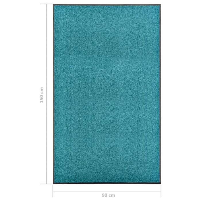 Paillasson lavable Cyan 90x150 cm – Image 5