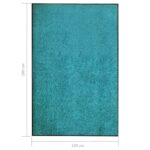 Paillasson lavable Cyan 120x180 cm – Image 5