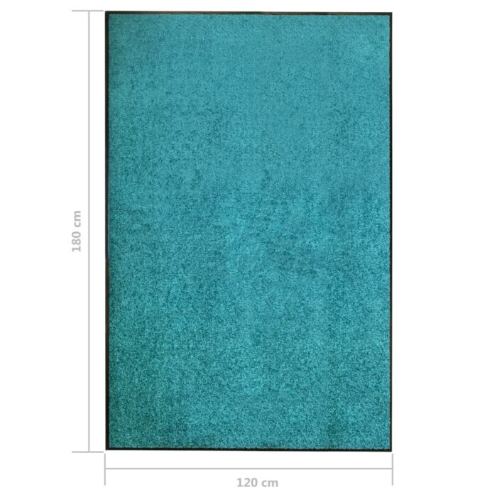 Paillasson lavable Cyan 120x180 cm – Image 5