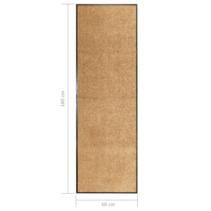Paillasson lavable Crème 60x180 cm – Image 5