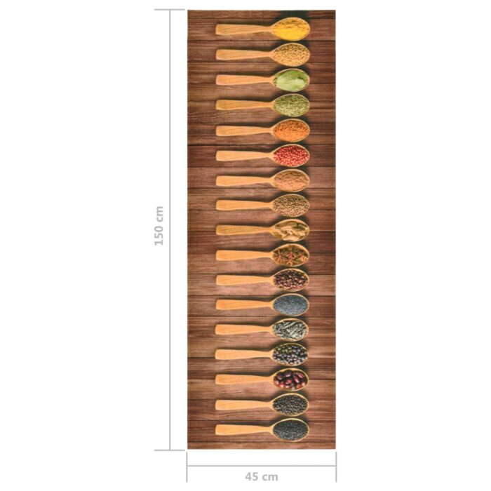 Tapis de sol de cuisine lavable Cuillère 45x150 cm – Image 5
