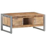 Table basse 95x50x40 cm Bois de manguier brut – Image 7