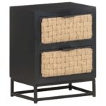 Table de chevet 40x30x50 cm Bois de manguier massif – Image 10