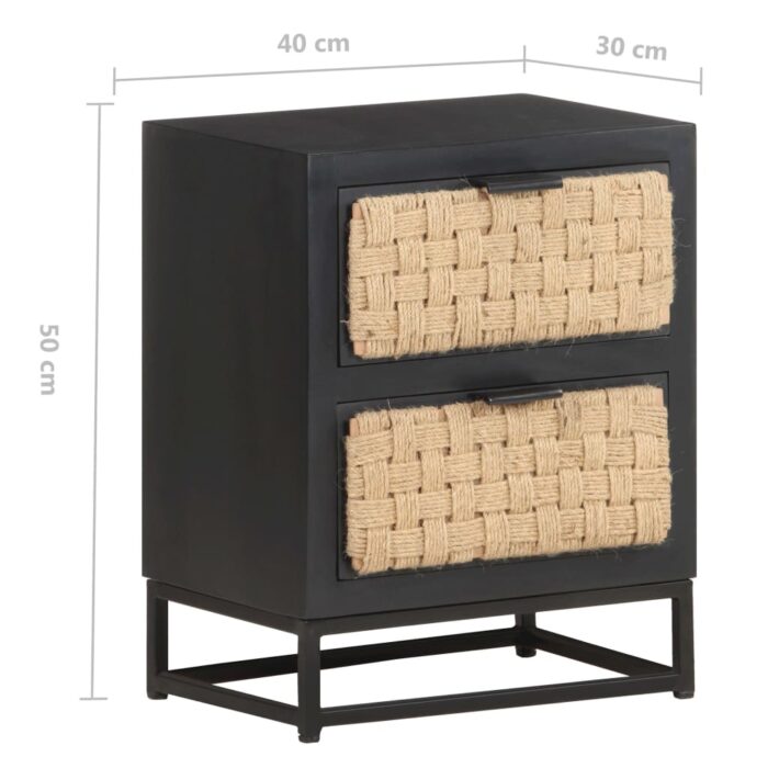 Table de chevet 40x30x50 cm Bois de manguier massif – Image 6