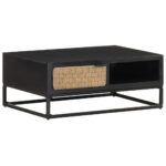 Table basse 90x60x35 cm Bois de manguier massif – Image 10