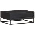 Table basse 90x60x35 cm Bois de manguier massif – Image 3