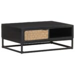 Table basse 90x60x35 cm Bois de manguier massif – Image 7