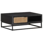 Table basse 90x60x35 cm Bois de manguier massif – Image 8