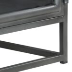 Table de chevet Gris 40x30x50 cm Bois d'acacia massif – Image 5