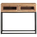 Table console 90x35x76 cm Bois d'acacia massif – Image 3