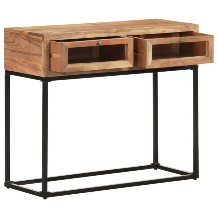 Table console 90x35x76 cm Bois d'acacia massif – Image 4