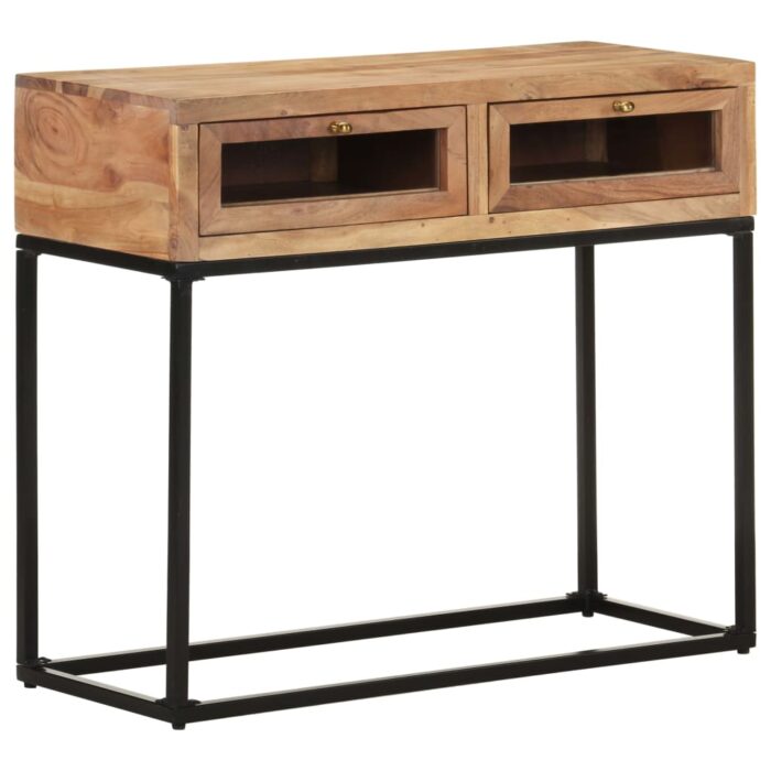 Table console 90x35x76 cm Bois d'acacia massif – Image 7