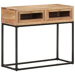 Table console 90x35x76 cm Bois d'acacia massif – Image 9