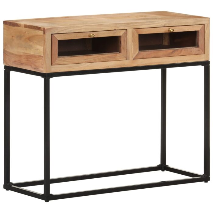 Table console 90x35x76 cm Bois d'acacia massif – Image 9