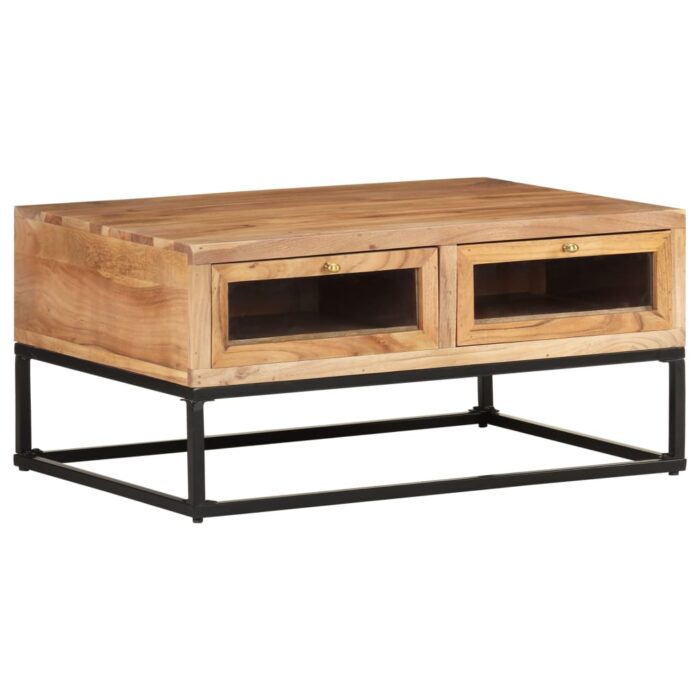 Table basse 90x60x40 cm Bois d'acacia massif – Image 1