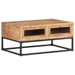 Table basse 90x60x40 cm Bois d'acacia massif – Image 9