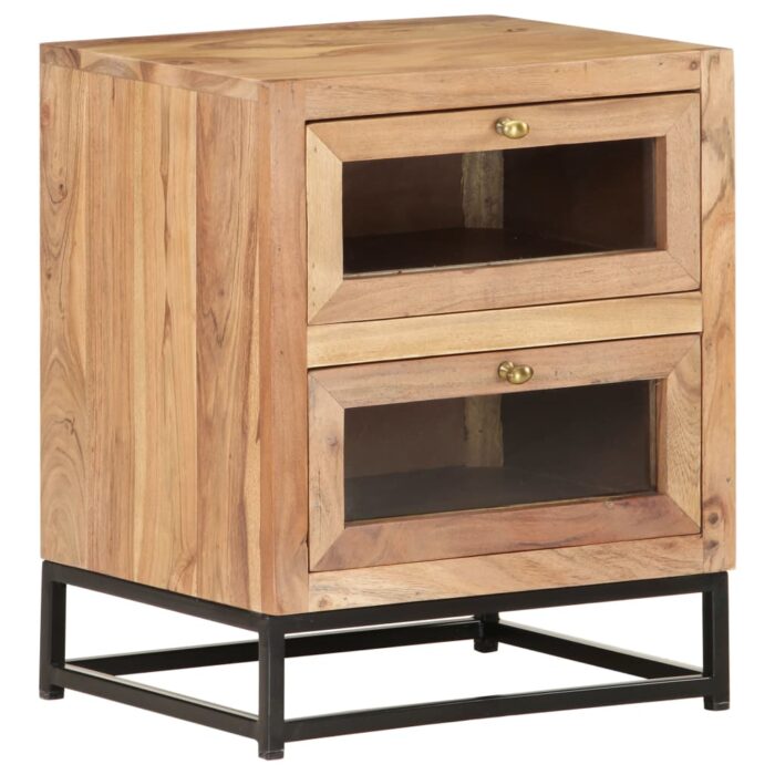 Table de chevet 40x30x50 cm Bois d'acacia massif – Image 10