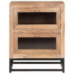 Table de chevet 40x30x50 cm Bois d'acacia massif – Image 3