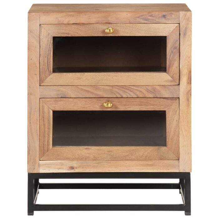 Table de chevet 40x30x50 cm Bois d'acacia massif – Image 3