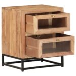 Table de chevet 40x30x50 cm Bois d'acacia massif – Image 4