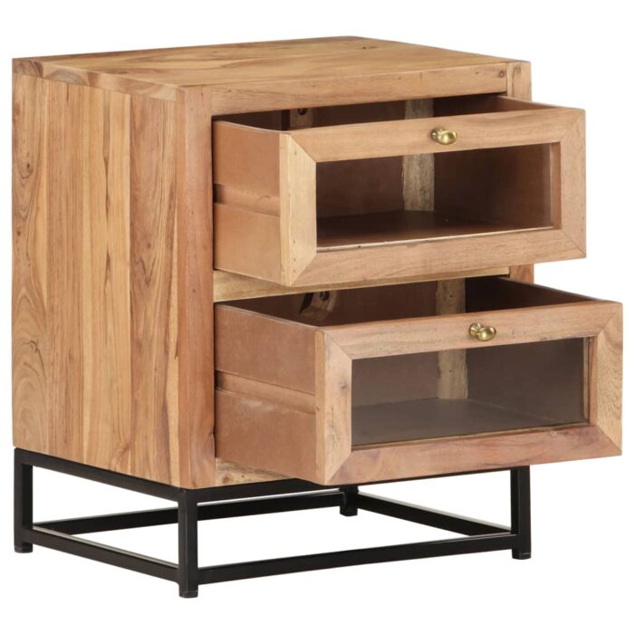 Table de chevet 40x30x50 cm Bois d'acacia massif – Image 4