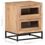 Table de chevet 40x30x50 cm Bois d'acacia massif – Image 6