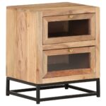 Table de chevet 40x30x50 cm Bois d'acacia massif – Image 7