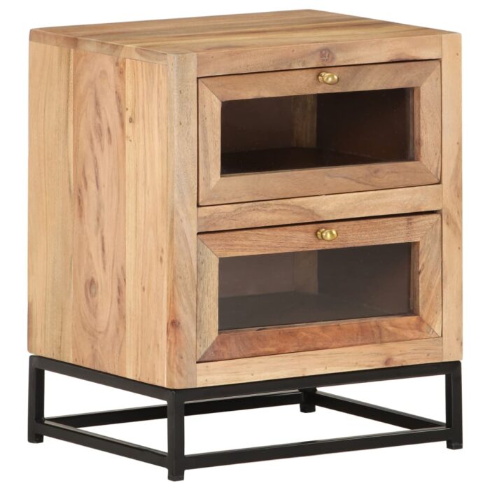 Table de chevet 40x30x50 cm Bois d'acacia massif – Image 7