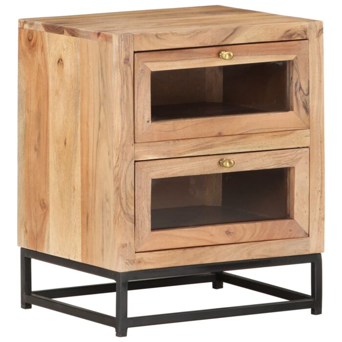 Table de chevet 40x30x50 cm Bois d'acacia massif – Image 8